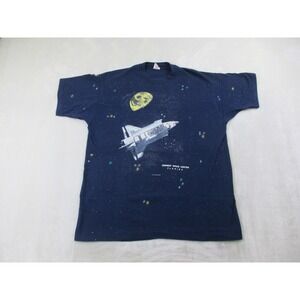 VINTAGE Kennedy Space Center Shirt Mens XL Blue Space Universe USA 1994*